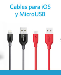 Cables para iOS y MicroUSB