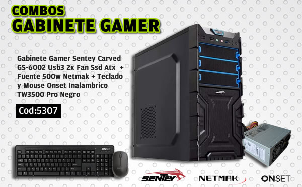 Combo Gabinete Gamer 1